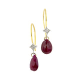 Diamond & Ruby Briolette Earrings- Heirloom by Doyle & Doyle