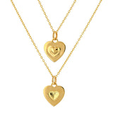 You and Me Heart Pendant Necklace sold by Doyle and Doyle an antique and vintage jewelry boutique