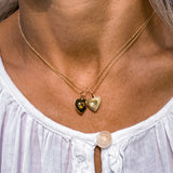 You and Me Heart Pendant Necklace sold by Doyle and Doyle an antique and vintage jewelry boutique