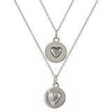 You and Me Sphere Heart Pendant Necklace sold by Doyle and Doyle an antique and vintage jewelry boutique