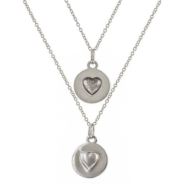 You and Me Sphere Heart Pendant Necklace