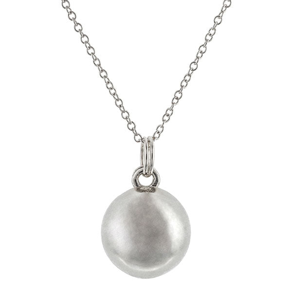 You and Me Sphere Heart Pendant Necklace sold by Doyle and Doyle an antique and vintage jewelry boutique