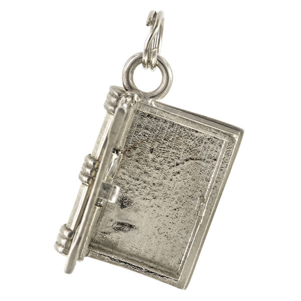 Heirloom by Doyle & Doyle Sterling Silver Book Locket, from by Doyle & Doyle vintage and antique jewelry boutique.