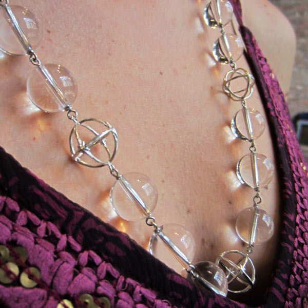 Globe & Rock Crystal Necklace- Heirloom by Doyle & Doyle