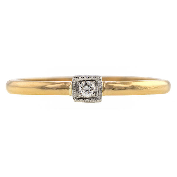 Contemporary Square Frame Diamond Band Heirloom sold by Doyle & Doyle vintage and antique jewelry boutique.