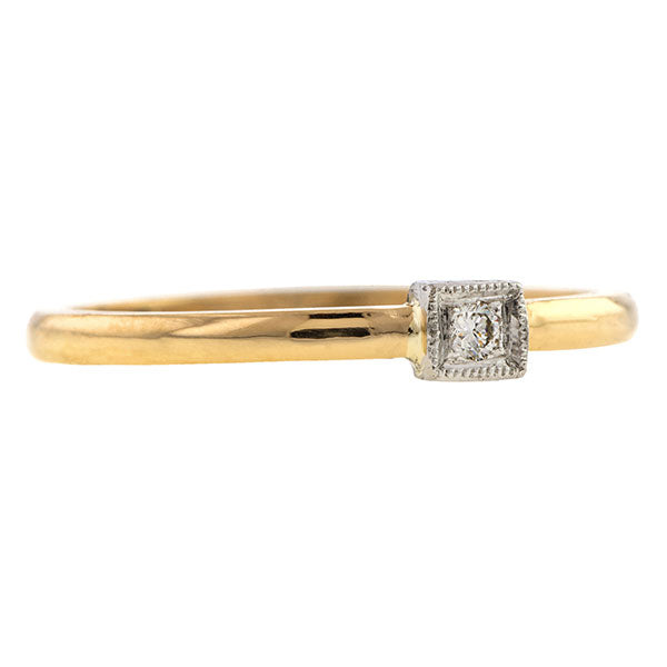 Contemporary Square Frame Diamond Band Heirloom sold by Doyle & Doyle vintage and antique jewelry boutique.
