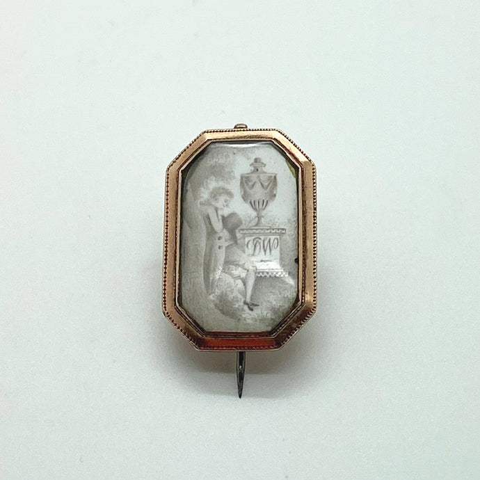 Male Mourner brooch/pendant