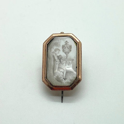 Male Mourner brooch/pendant