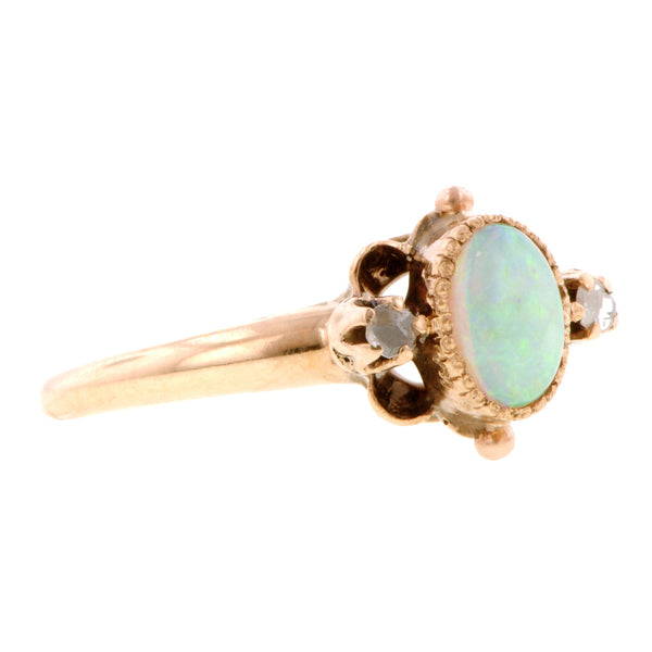 Opal & Diamond Ring10k