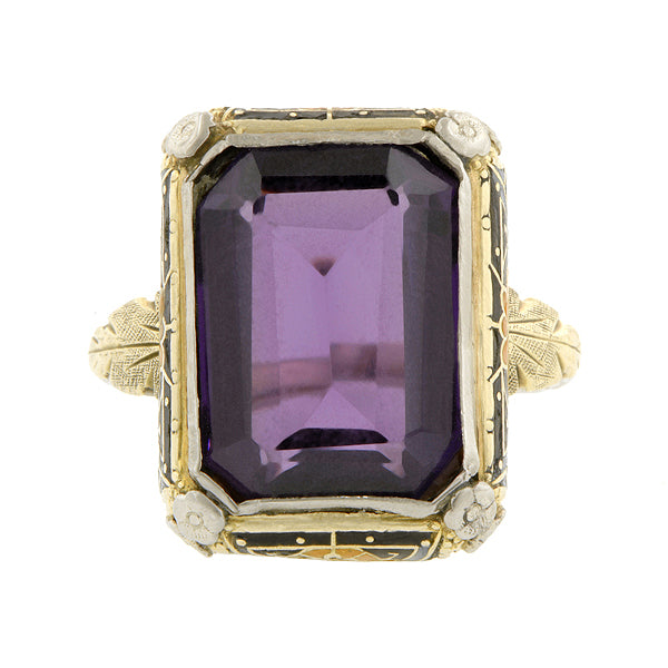 Art Deco Amethyst Ring::