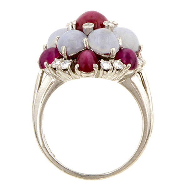 Vintage Star Ruby-Sapphire Diamond Ring:: Doyle & Doyle