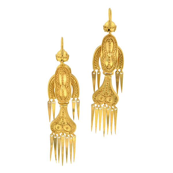 Victorian Gold Drop Earring