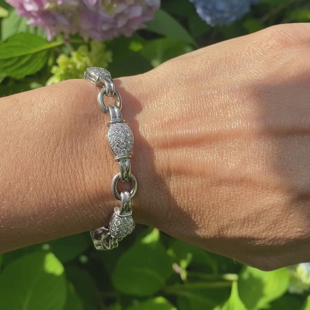 Vintage Diamond Bracelet sold by Doyle and Doyle an antique and vintage jewelry boutique