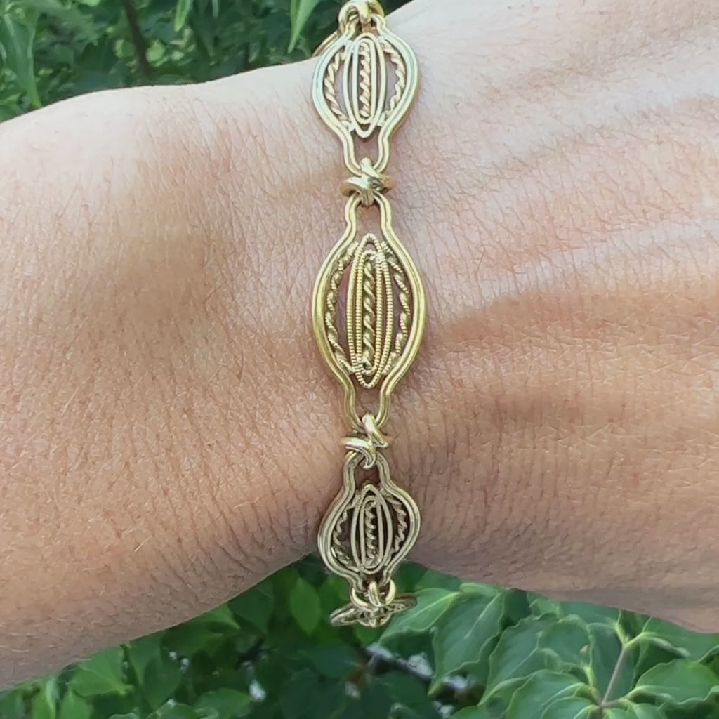 Antique Filigree Bracelet sold by Doyle and Doyle an antique and vintage jewelry boutique
