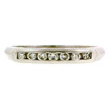 Vintage ring; a Platinum Diamond Wedding Band sold by Doyle & Doyle vintage and antique jewelry boutique.
