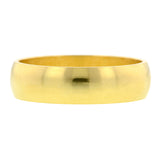 Contemporary ring: a Yellow Gold Half Round Wedding Band 6mm sold by Doyle & Doyle vintage and antique jewelry boutique.