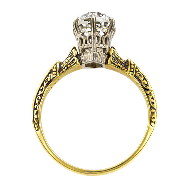 Art Deco Diamond Solitaire Engagement Ring, RBC 1.52ct:: Doyle & Doyle
