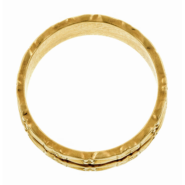 Vintage ring: a Yellow Gold Wedding Band sold by  Doyle & Doyle vintage and antique jewelry boutique.