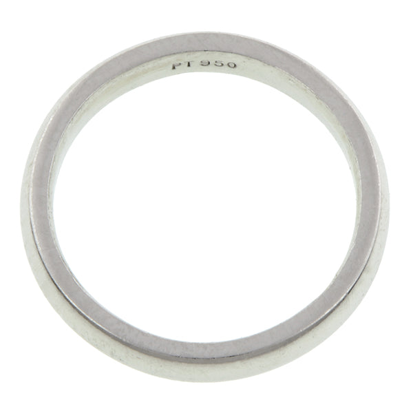 Contemporary ring: a Platinum 3mm Comfort Fit Wedding Band sold by Doyle & Doyle vintage and antique jewelry boutique.