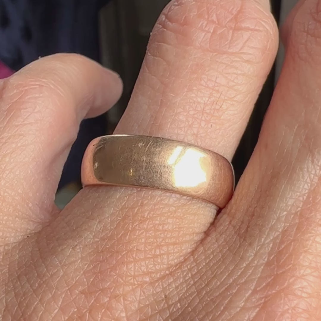 Vintage Comfort Fit Wedding Band sold by Doyle and Doyle an antique and vintage jewelry boutique