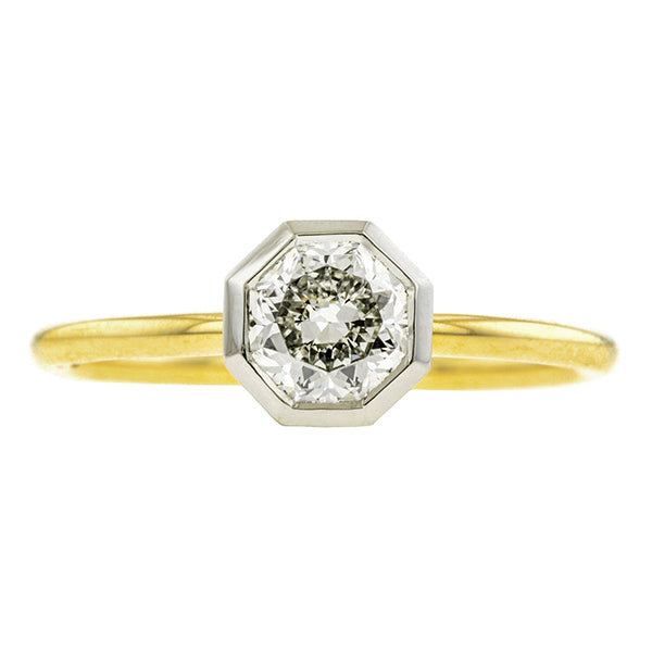 Bezel Set Octagonal Engagement Ring, 0.81ct.- Heirloom by Doyle & Doyle:: Doyle & Doyle