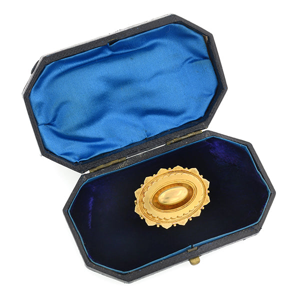 Victorian Locket Back Target Brooch:: Doyle & Doyle