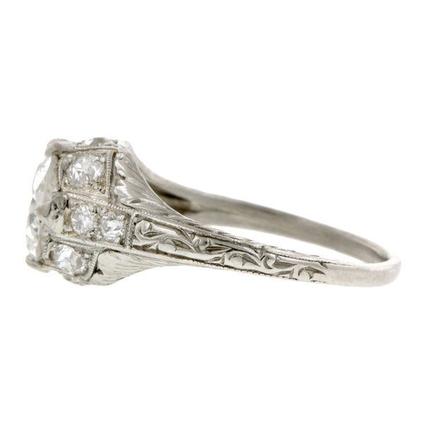 Art Deco Engagement Ring, RBC 1.36ct:: Doyle & Doyle