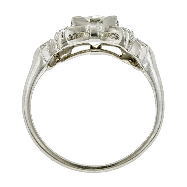 Vintage Diamond Engagement Ring, RBC 1.09ct,  Doyle and Doyle