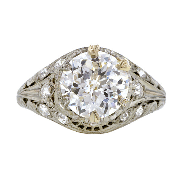 Art Deco Diamond Engagement Ring, Jubilee cut 2.17ct:: Doyle and Doyle