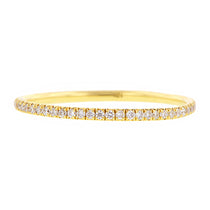 Yellow Gold, Round Brilliant Diamond Set Wire Eternity Band sold by Doyle & Doyle vintage and antique jewelry boutique