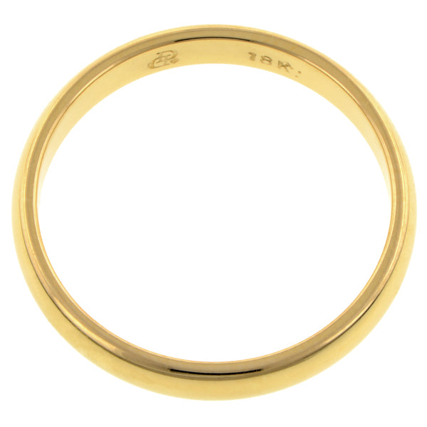 Comfort Fit Wedding Band Ring, 3mm 18ky