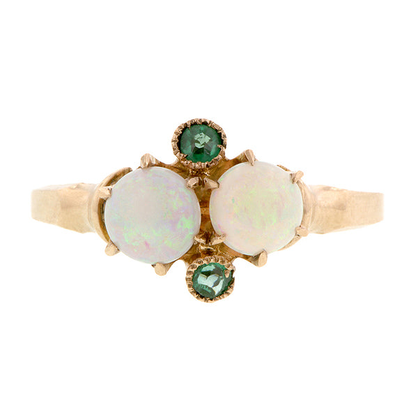 Victorian Opal & Tourmaline Ring