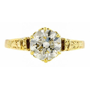 Vintage Engagement Ring, RBC 1.22ct