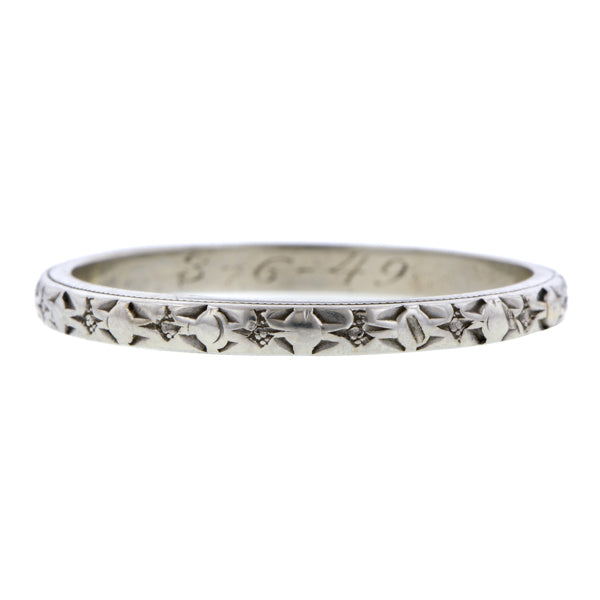 Vintage Patterned Wedding Band