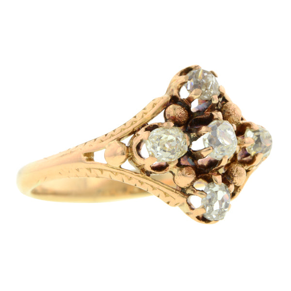 Victorian Diamond Cluster Ring:: Doyle & Doyle