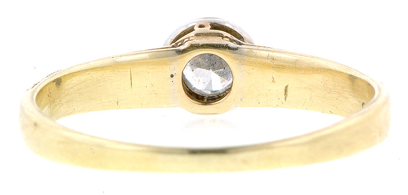 Bezel Set RBC .15ct Solitaire Engraved Ring
