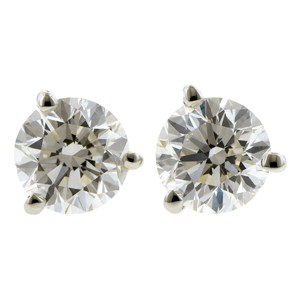 Diamond Stud Earrings, RBC 2ctw