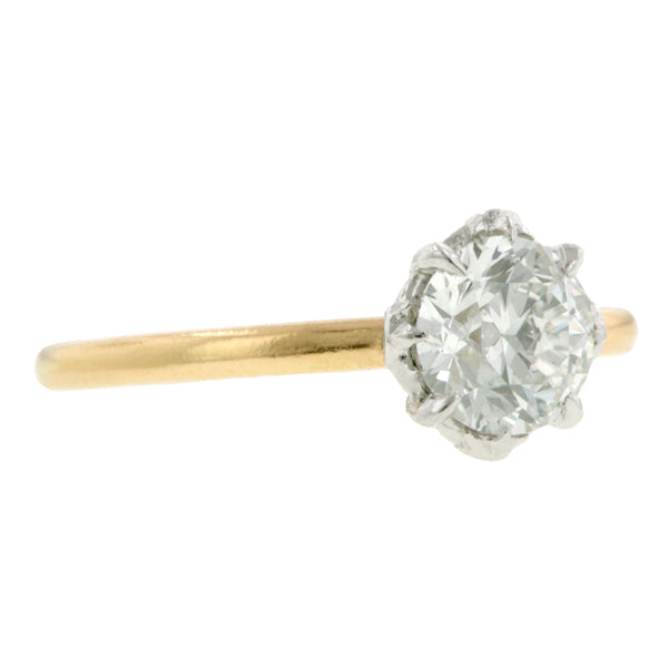 North Star Engagement Ring, Old Euro 1.04ct., West 13th Collection- sold by Doyle & Doyle an antique & vintage jewelry store.