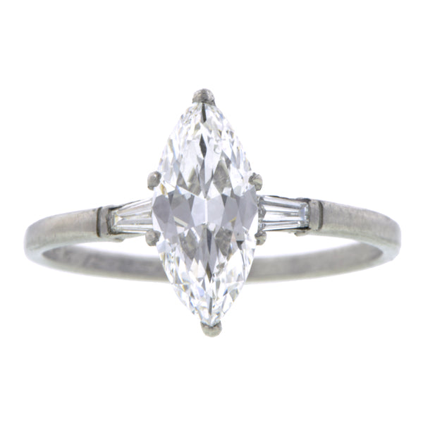 Vintage Diamond Engagement Ring, Marquise 1.23ct:: Doyle & Doyle