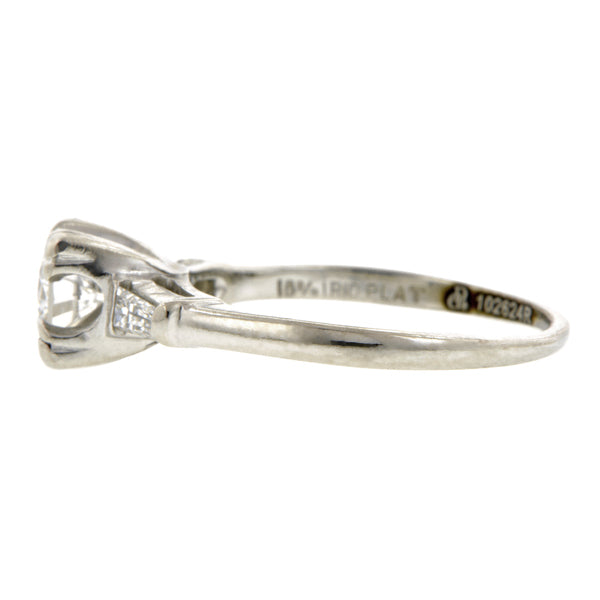 Vintage Diamond Engagement Ring, RBC 0.52ct