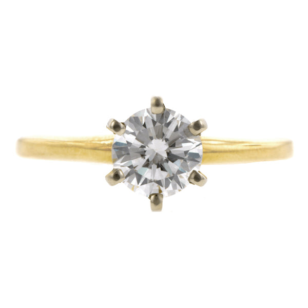 Vintage Diamond Solitaire Engagement Ring, RBC 0.72ct:: Doyle & Doyle