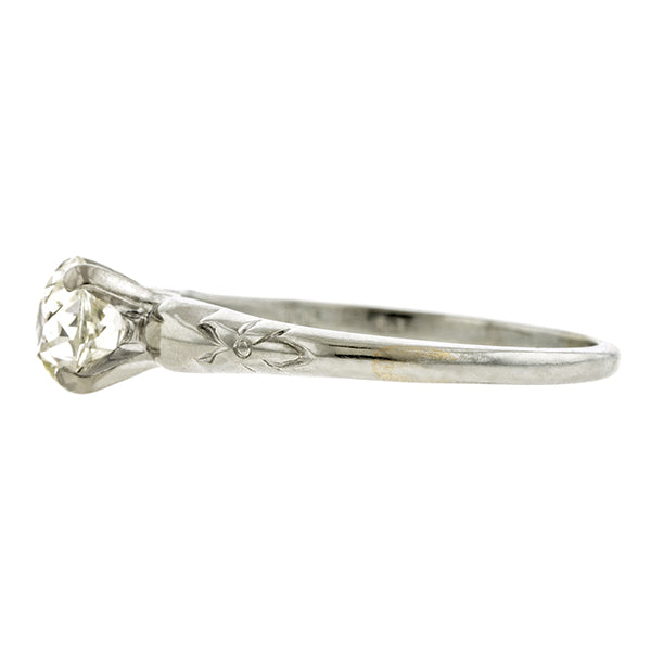 Art Deco Diamond Solitaire Engagement Ring, Old Euro 0.75ct:: Doyle & Doyle