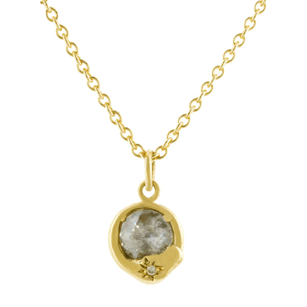 Rose Cut Diamond Ouroboros Pendant- Heirloom by Doyle & Doyle::