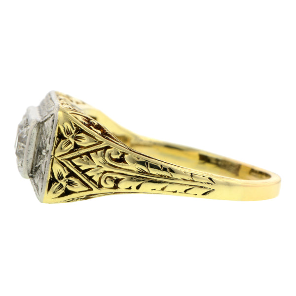 Art Deco Twin Stone Diamond Ring:: Doyle & Doyle