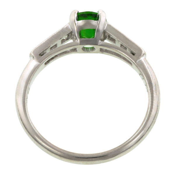 Vintage Tsavorite Garnet & Diamond Ring