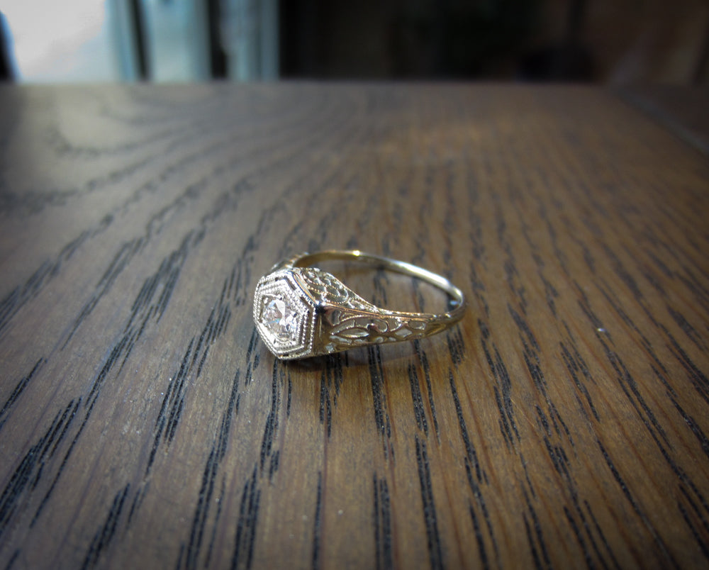 Vintage Engagement Ring, RBC 0.20ct :: Doyle & Doyle