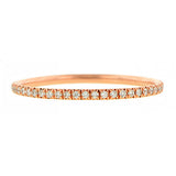 Diamond Set Wire Eternity Band Ring, Rose Gold sold by Doyle & Doyle vintage and antique jewelry boutique
