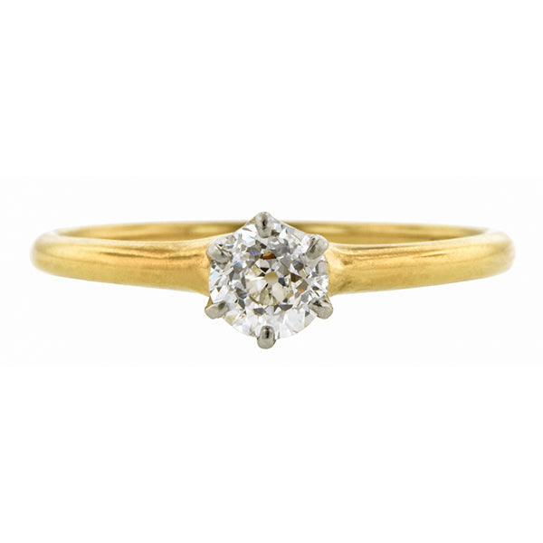 Victorian Diamond Solitaire Ring, Old Mine 0.40ct:: Doyle & Doyle