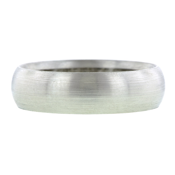 Contemporary ring: a Platinum Comfort Fit Wedding Band Ring, 6mm sold by Doyle & Doyle vintage and antique jewelry boutique.