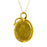 Coral, Rose Cut diamond & Enamel Snake Pendant